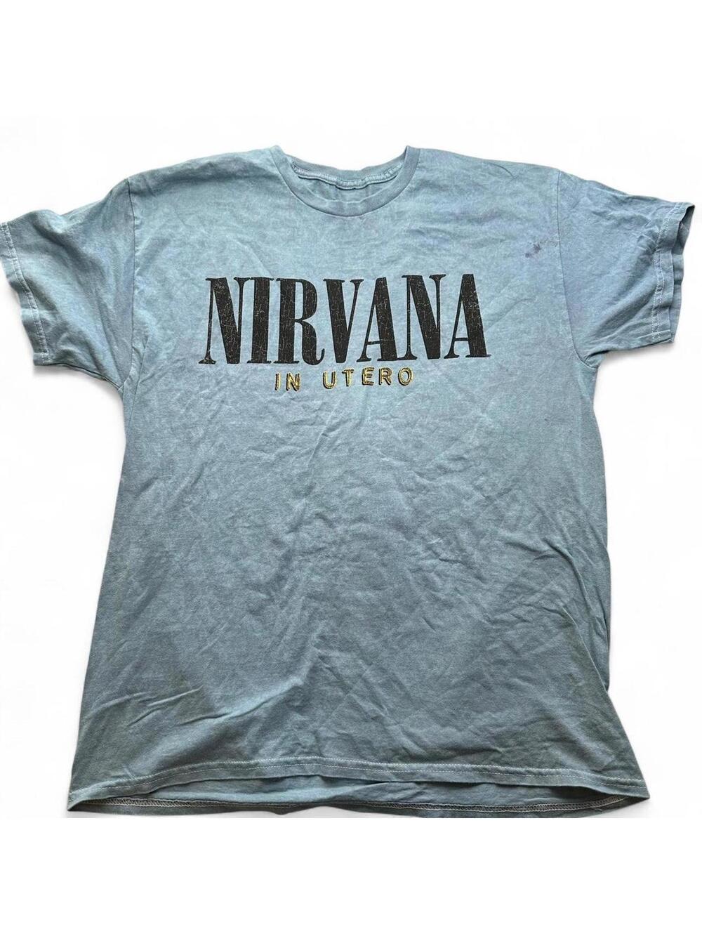 L Nirvana In Utero Blue Angel T-Shirt